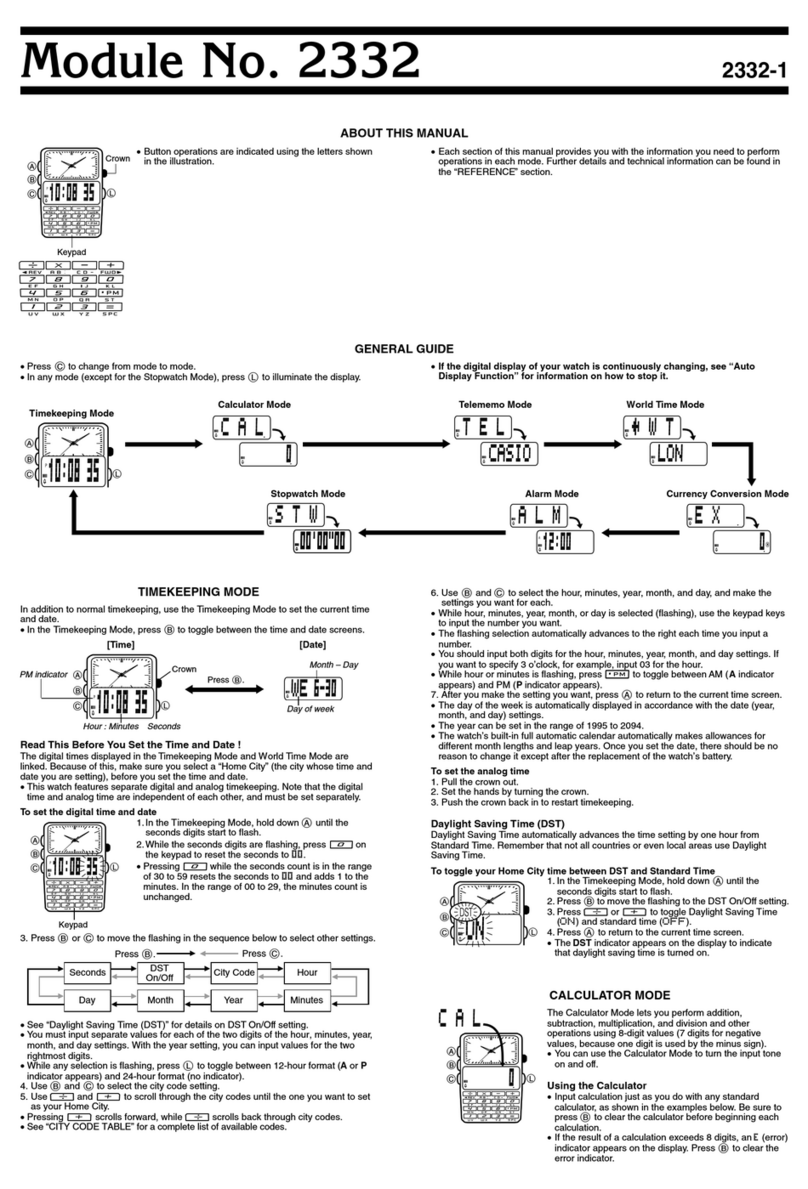 Casio 2332 User manual