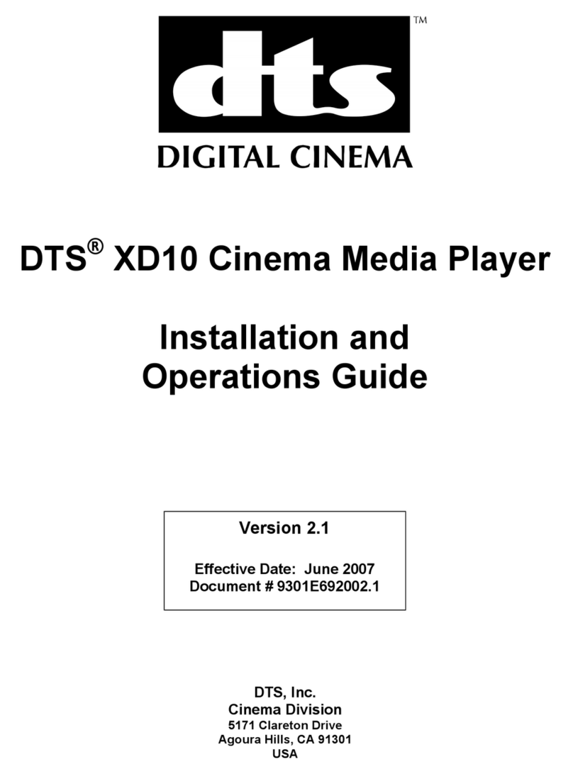 DTS XD10 Operating instructions