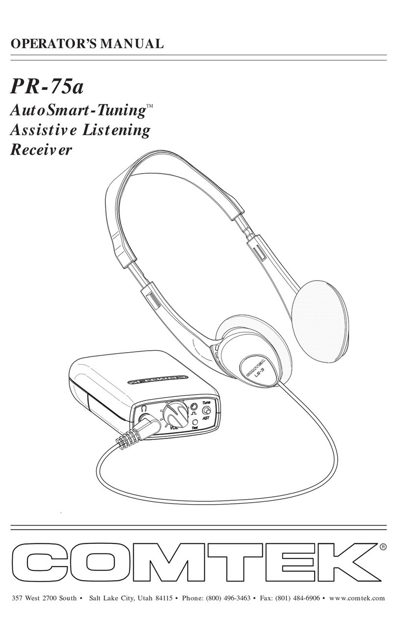 Comtek PR-75a User manual
