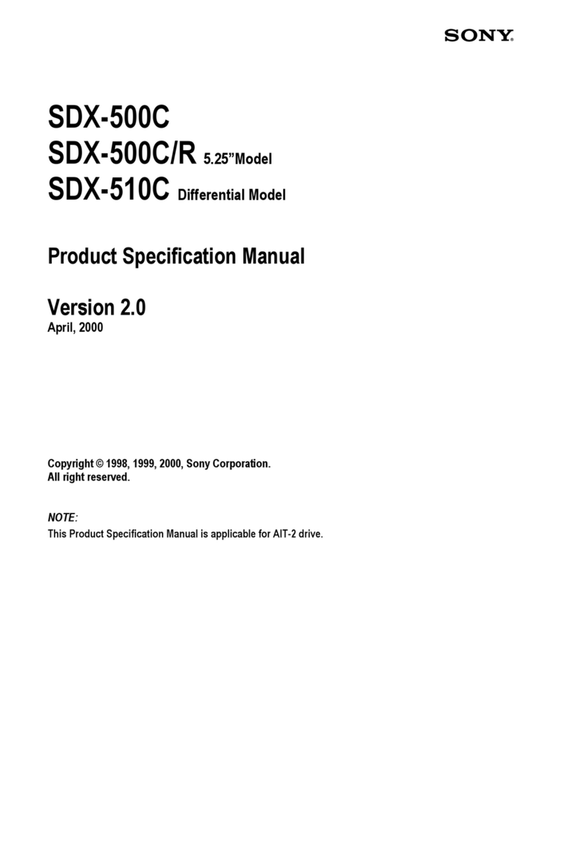 Sony SDX-500C Installation instructions