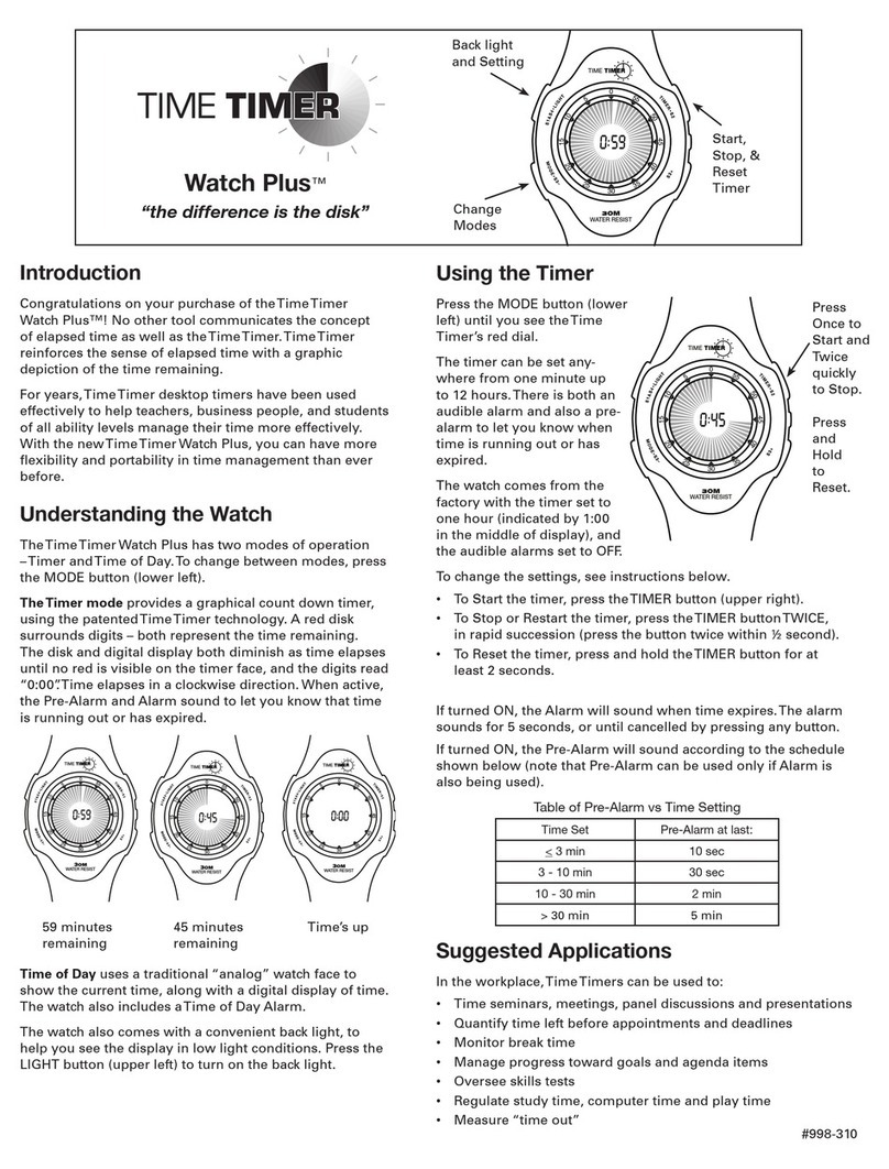Time Timer Watch Plus User manual
