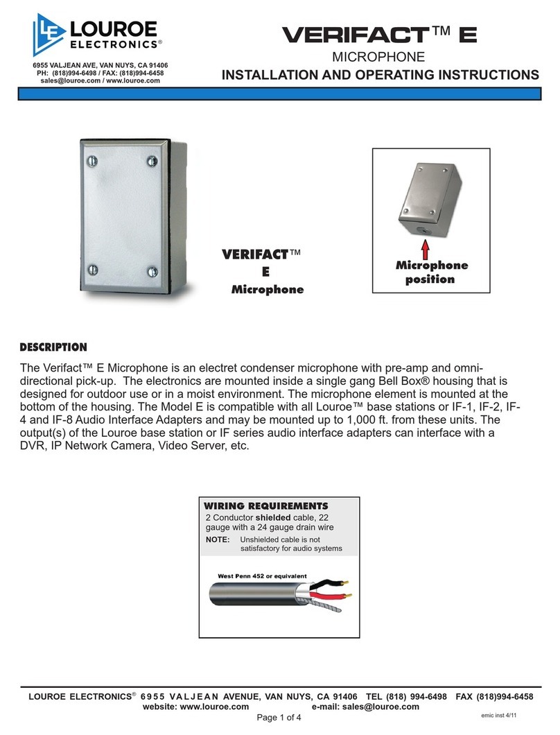 Louroe Electronics Verifact E User manual