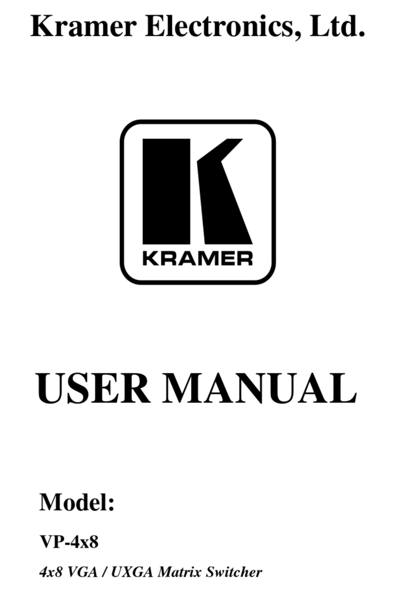Kramer VP-4x8 User manual
