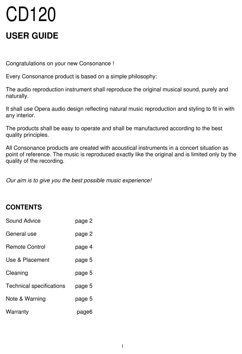 Consonance CD120 User manual