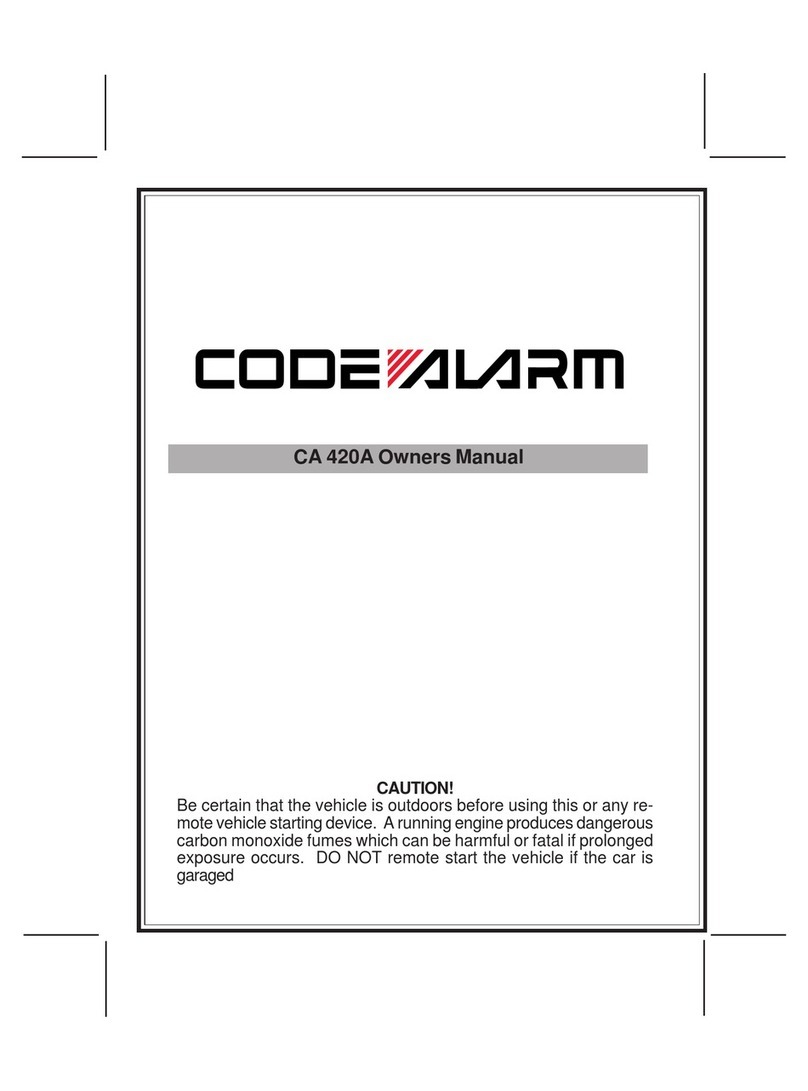 Code Alarm CA 420A User manual