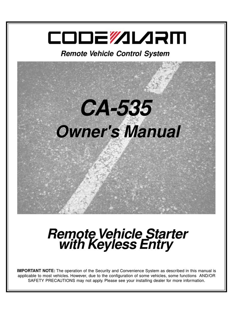 Code Alarm CA-535 owner's manual