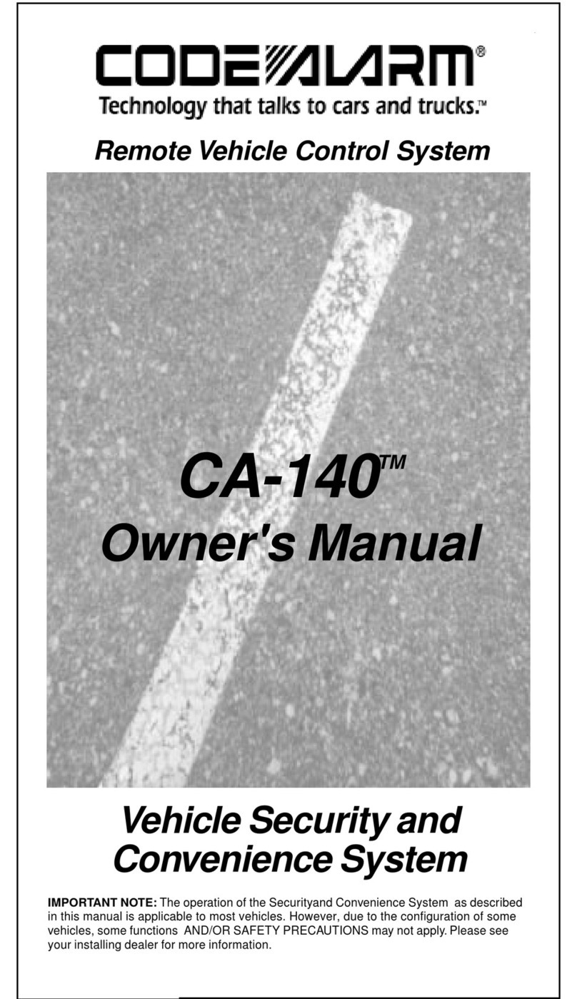 Code Alarm CA-140 User manual