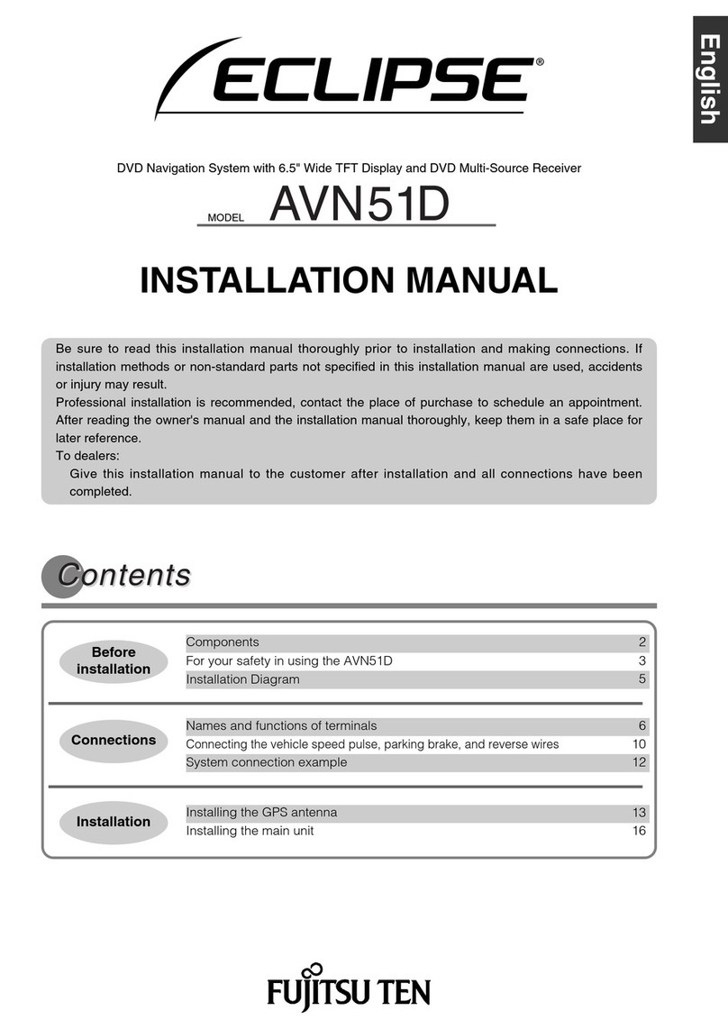 Fujitsu Eclipse AVN51D User manual