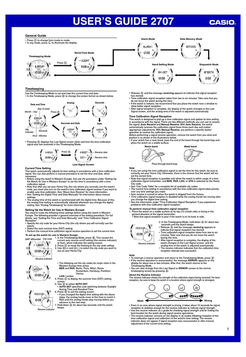 Casio 2707 User manual