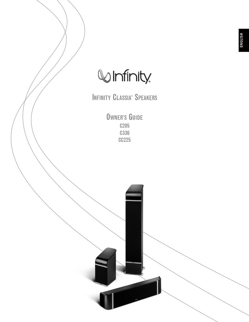 Infinity C205 User manual