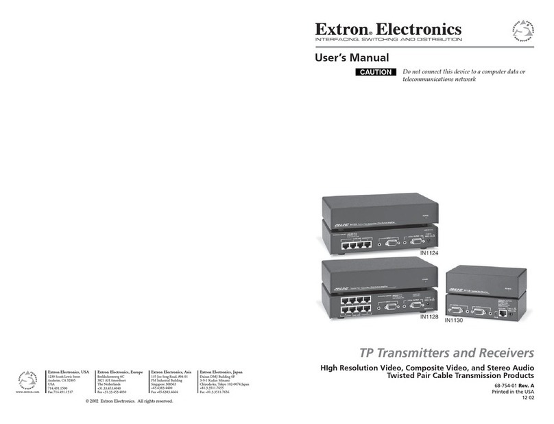 Extron electronics IN1124 User manual
