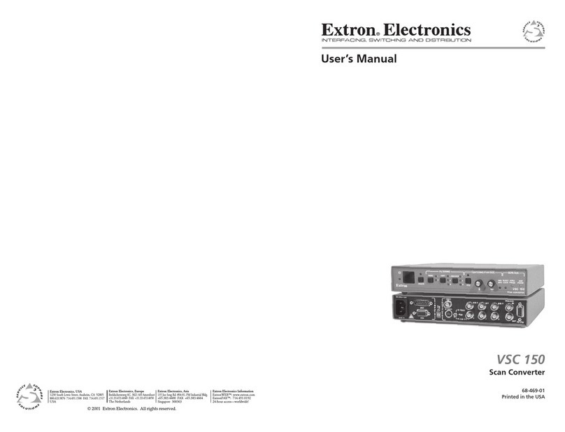 Extron electronics VSC 150 User manual Extron electronics VSC 150 User manual