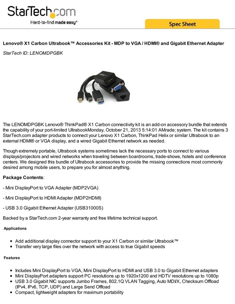 StarTech.com LENOMDPGBK System manual