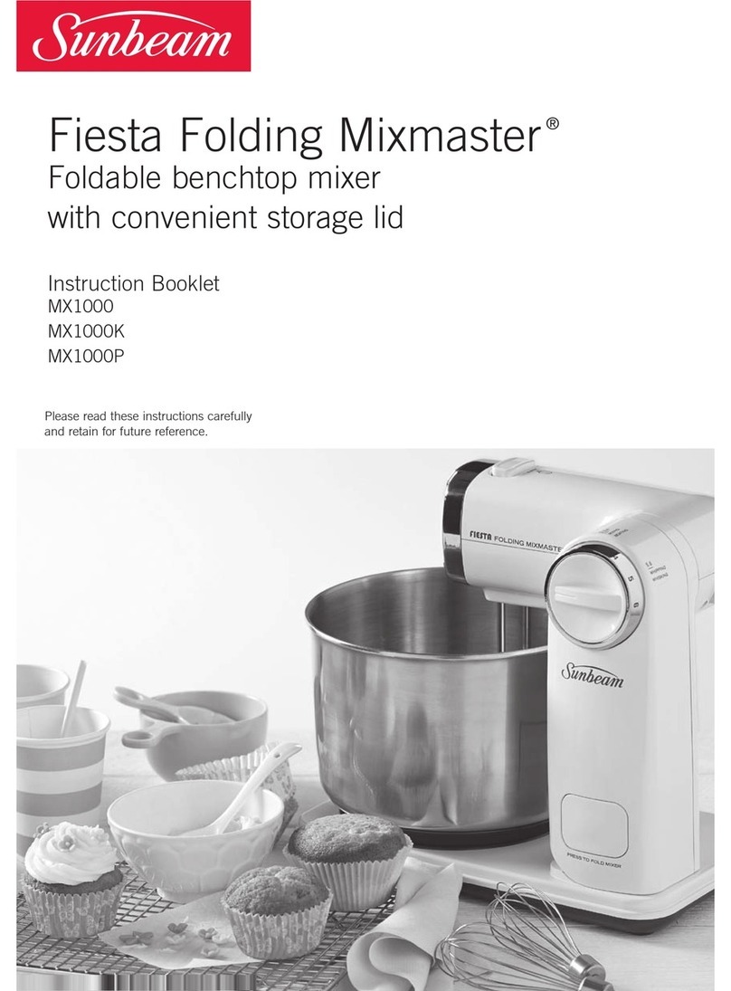 Sunbeam Fiesta Folding Mixmaster MX1000P User manual