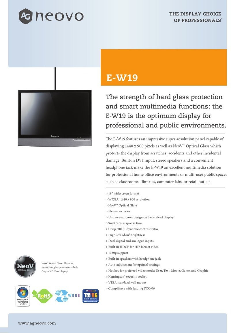 AG Neovo E-W19 User manual