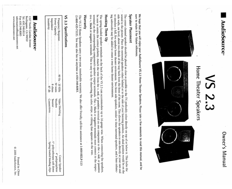AudioSource VS 2.3 User manual