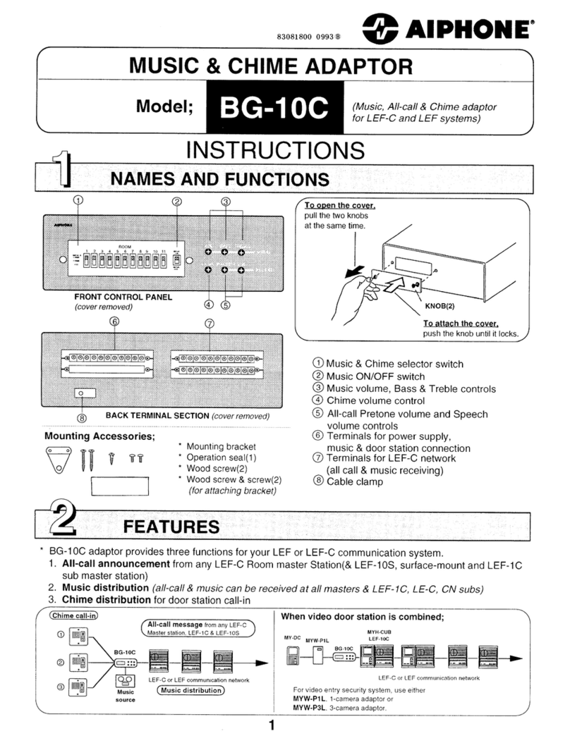 Aiphone BG-10C User manual
