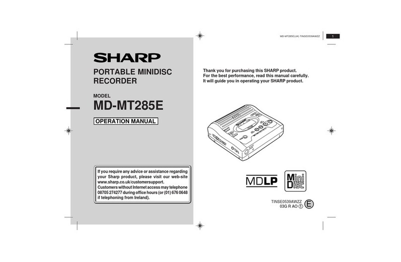 Sharp MD-MT285E User manual
