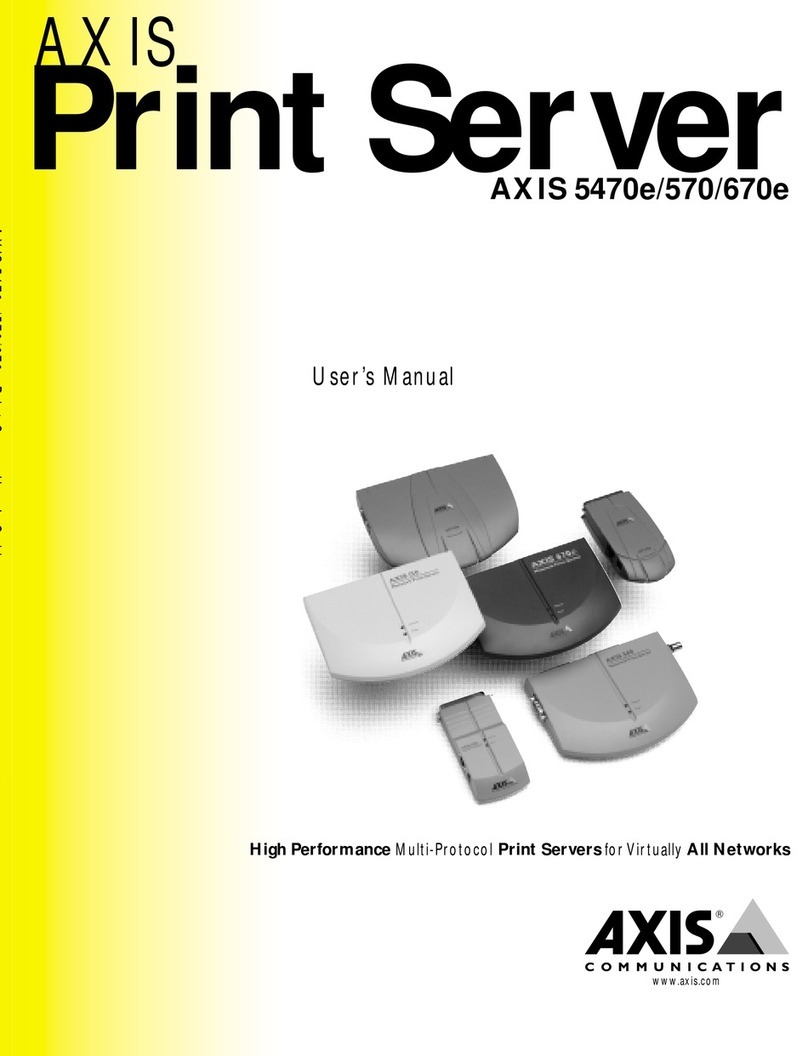 Axis Print Server  5470e User manual