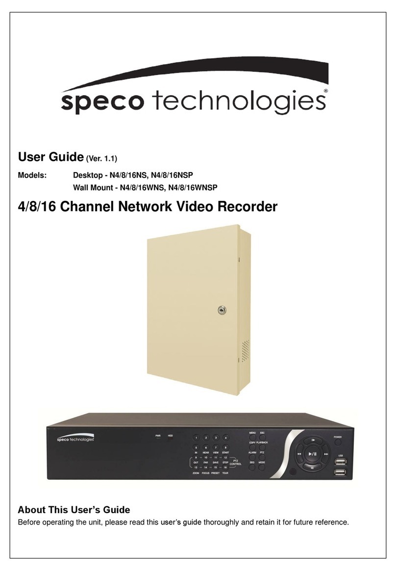 Speco N8 User manual