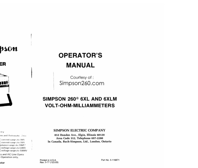 Simpson 464 User manual