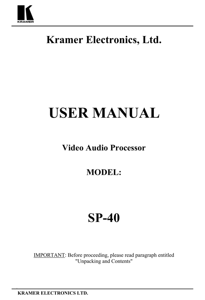 Kramer SP-40 User manual