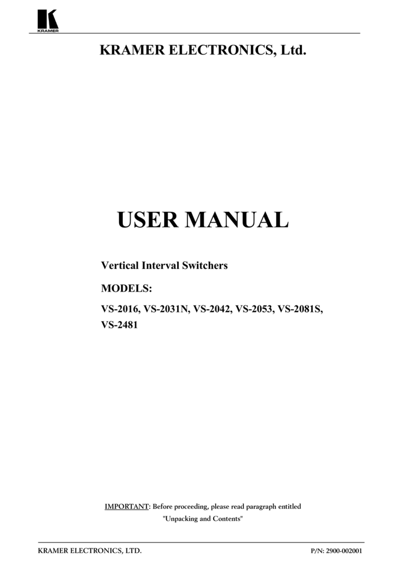 Kramer VS-2016 User manual Kramer VS-2016 User manual