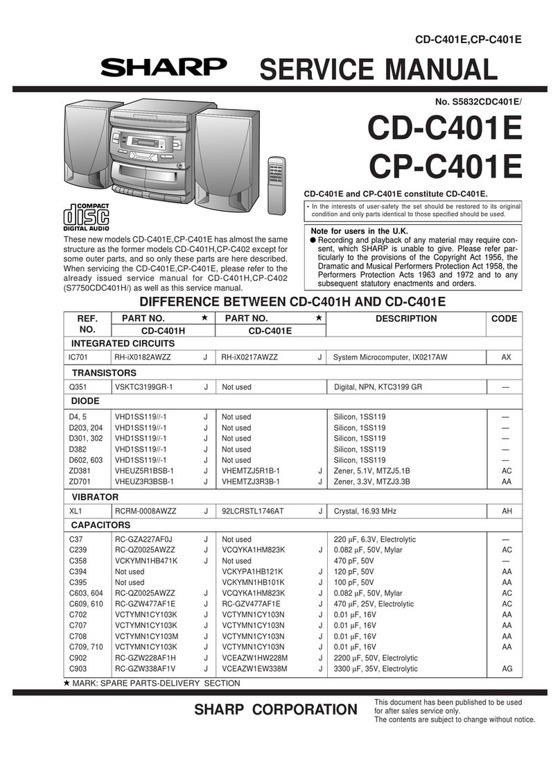 Sharp CD-C401E User manual