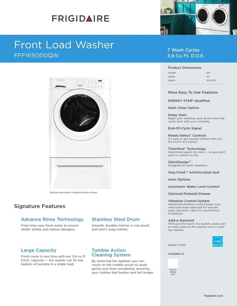 Frigidaire FFFW5000QW Owner's manual