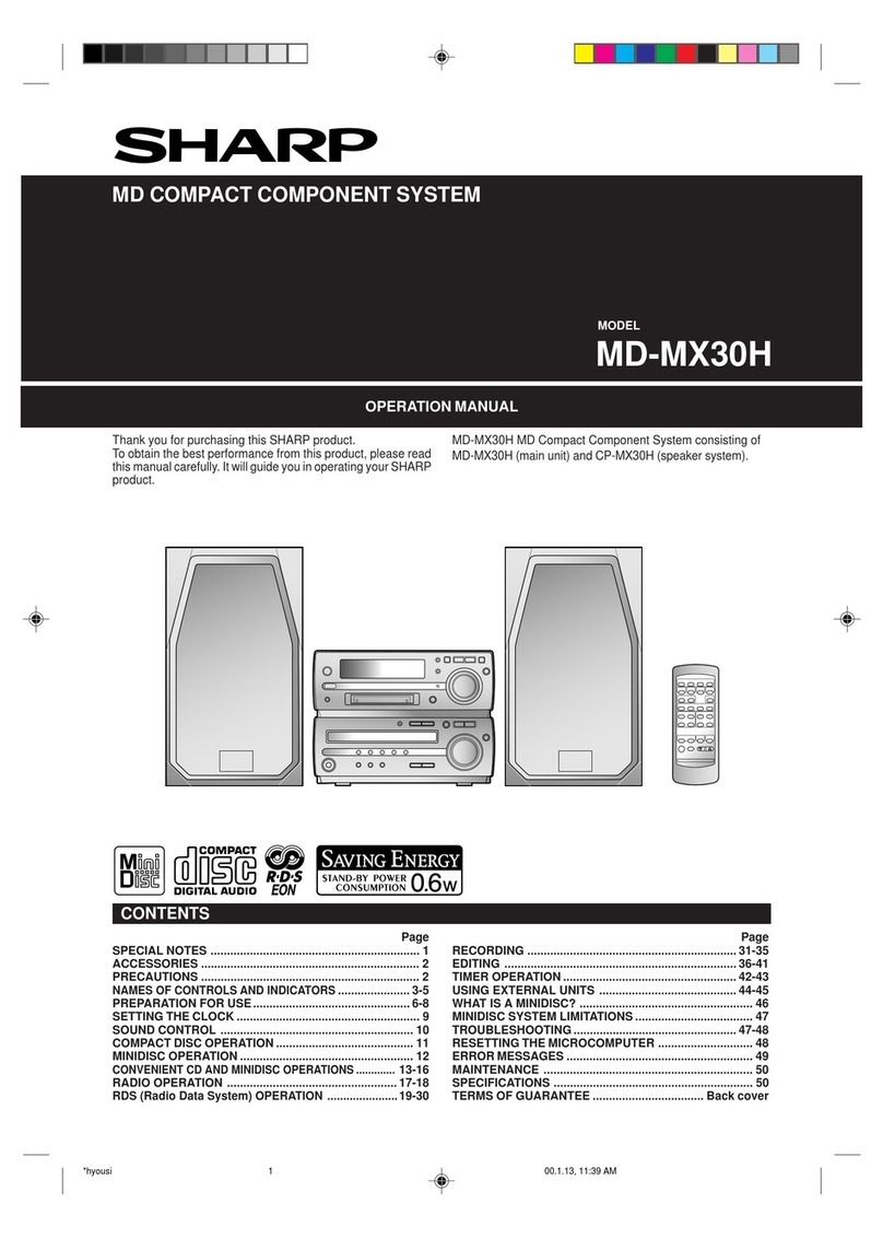 Sharp MD-MX30H User manual