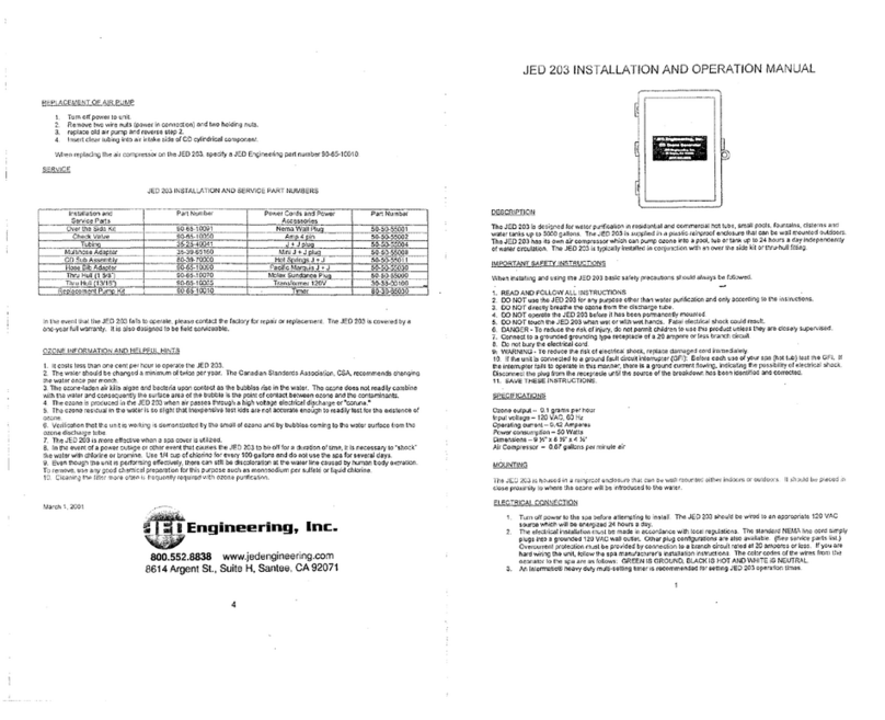 JED 203 User manual