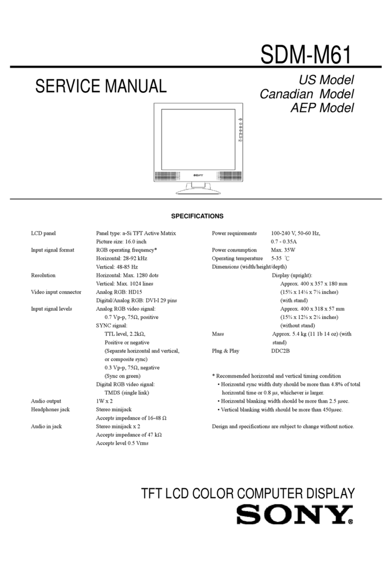 Sony Multiscan SDM-M61 User manual