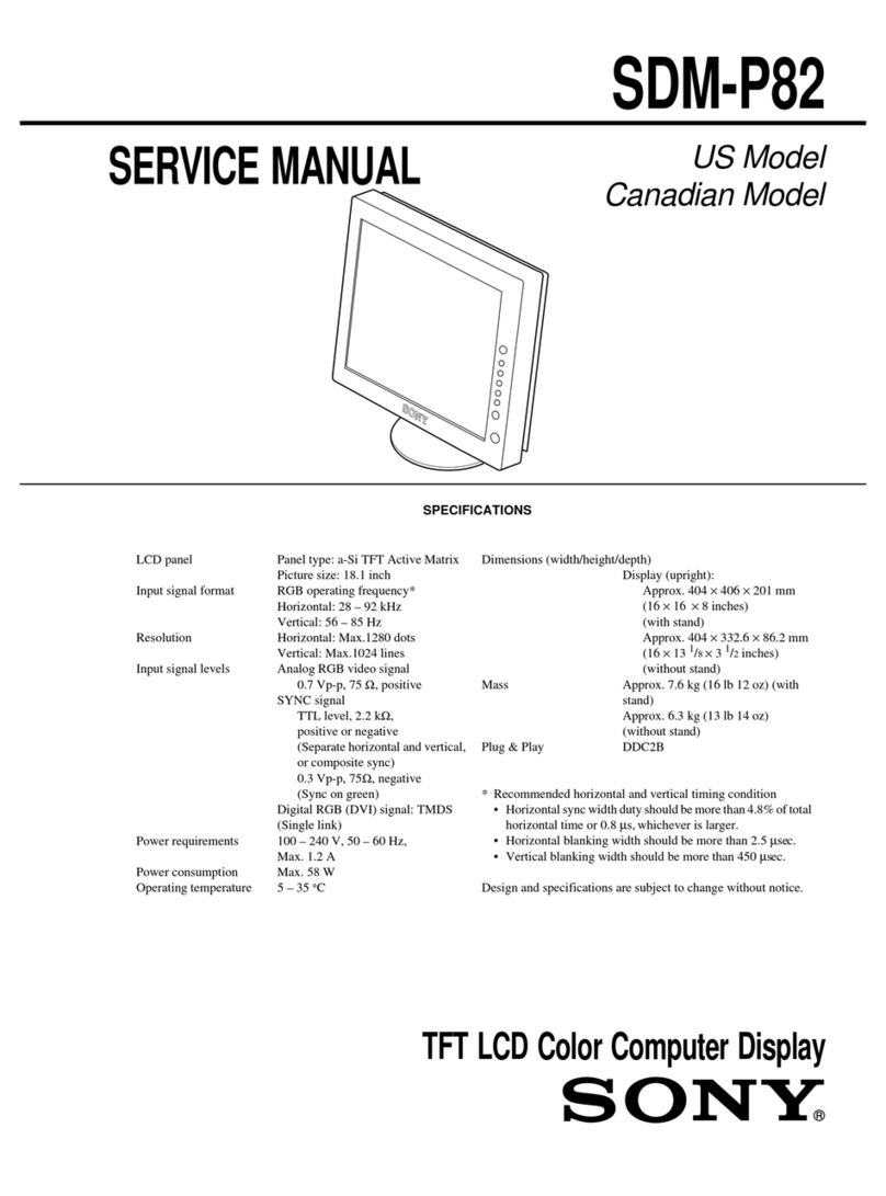 Sony SDM-P82 User manual