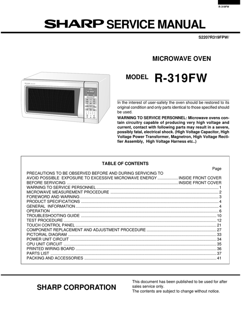 Sharp R-319FW User manual