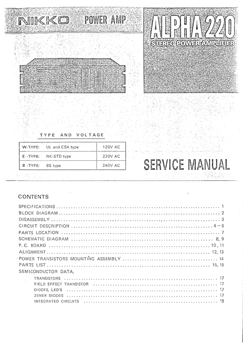 Nikko Alpha220 User manual