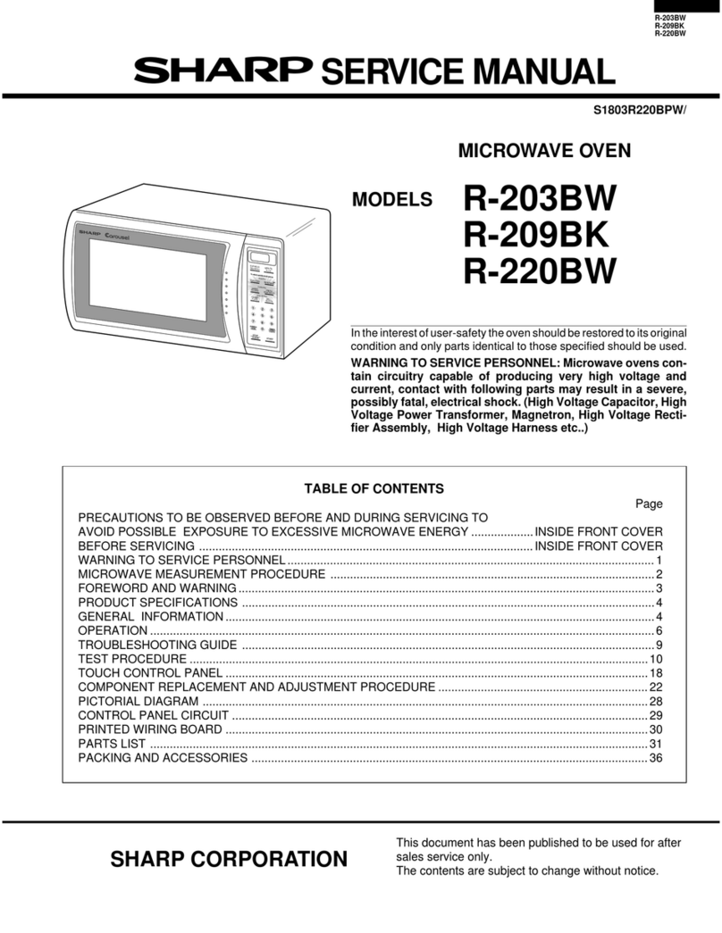 Sharp R-203BW User manual