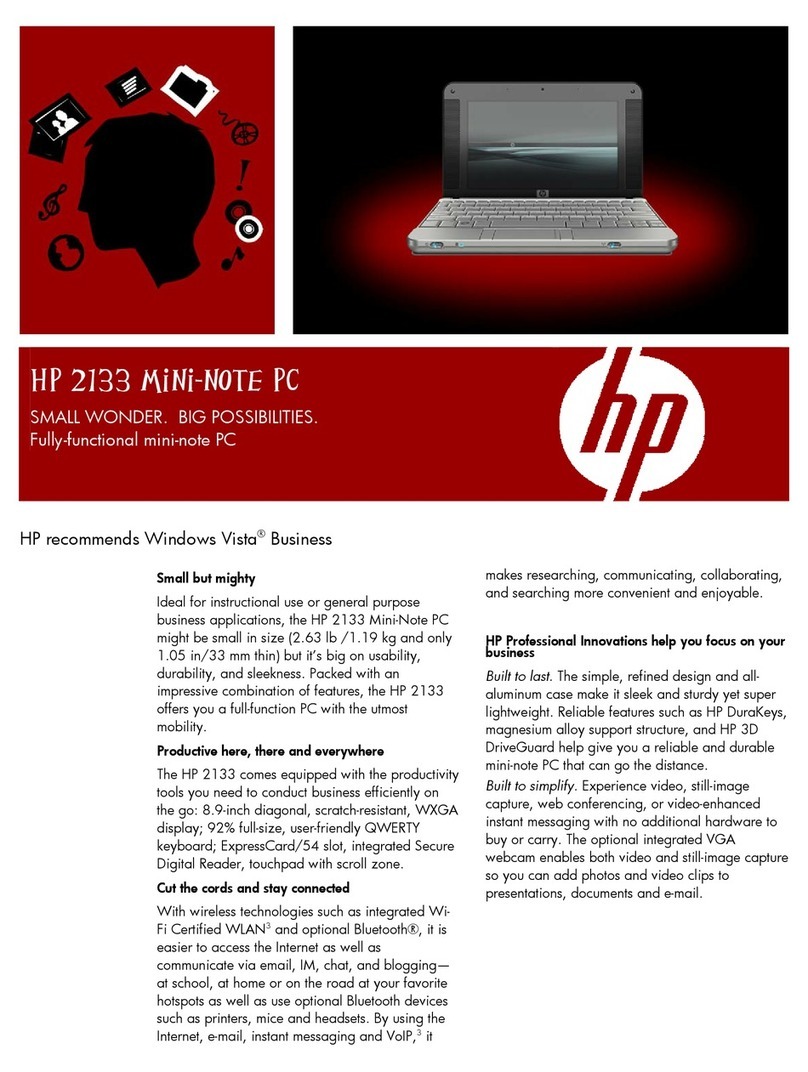 HP 2133 Mini-Note PC User manual