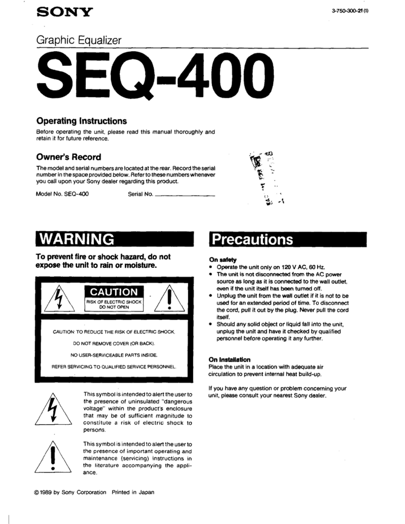 Sony SEQ-400 User manual