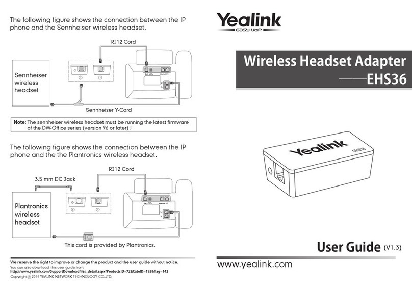 Yealink EHS36 User manual