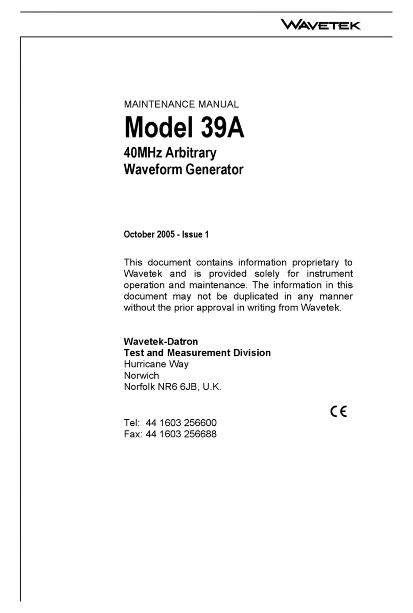 Wavetek 39A User manual