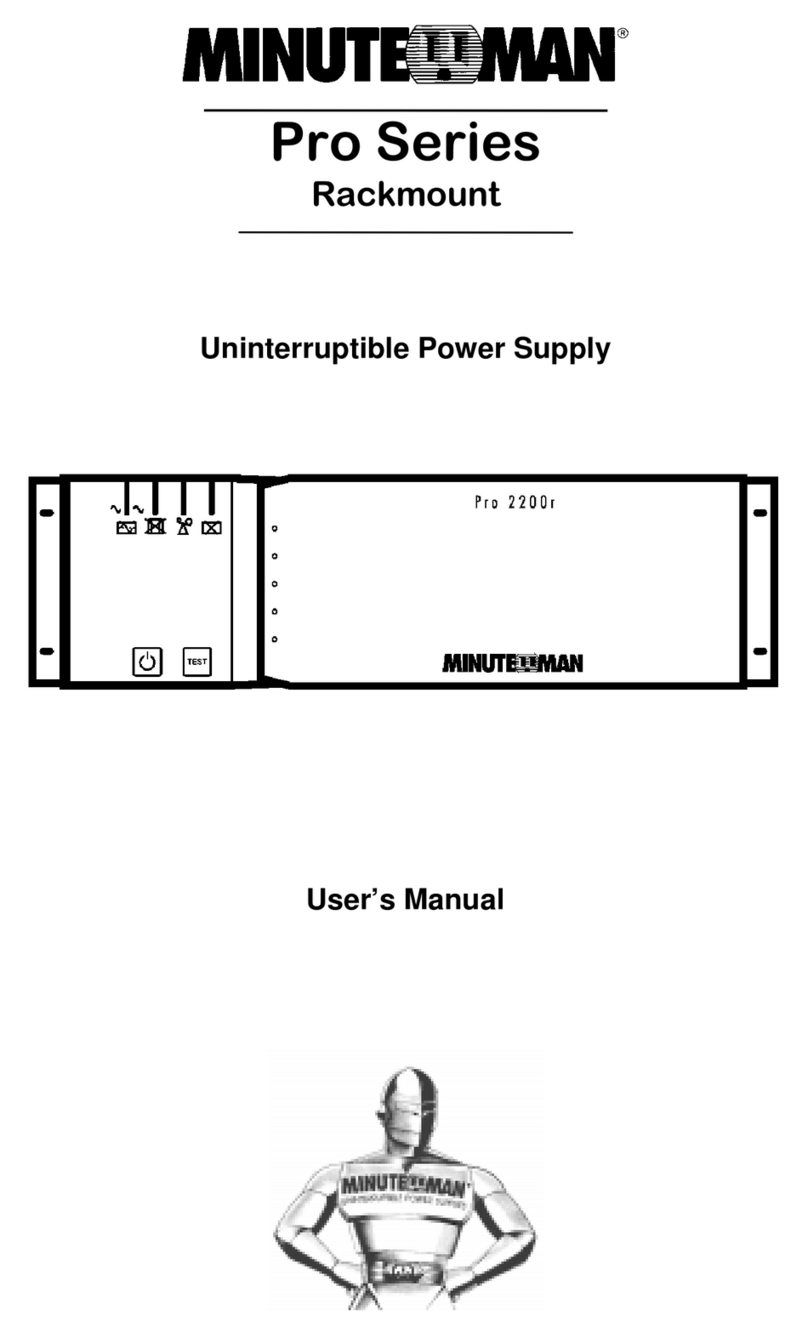 Minuteman Pro 2200r User manual