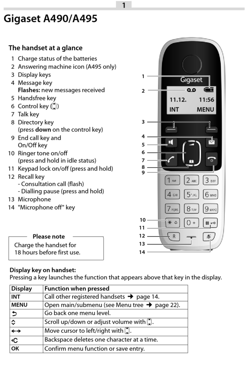 Gigaset A490 User manual