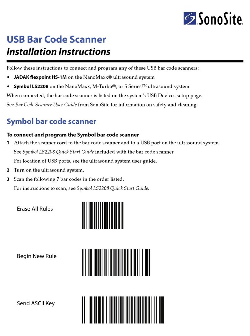 SonoLite USB Bar Code Scanner User manual