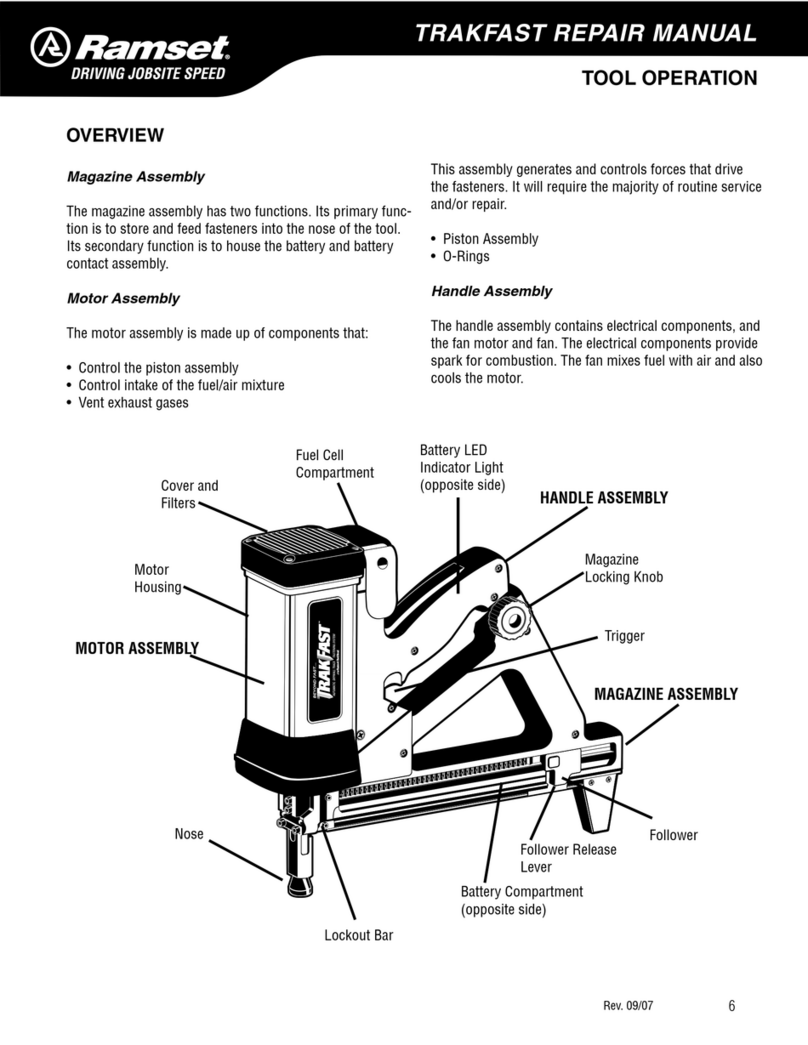RAMSET TRAKFAST Operating instructions