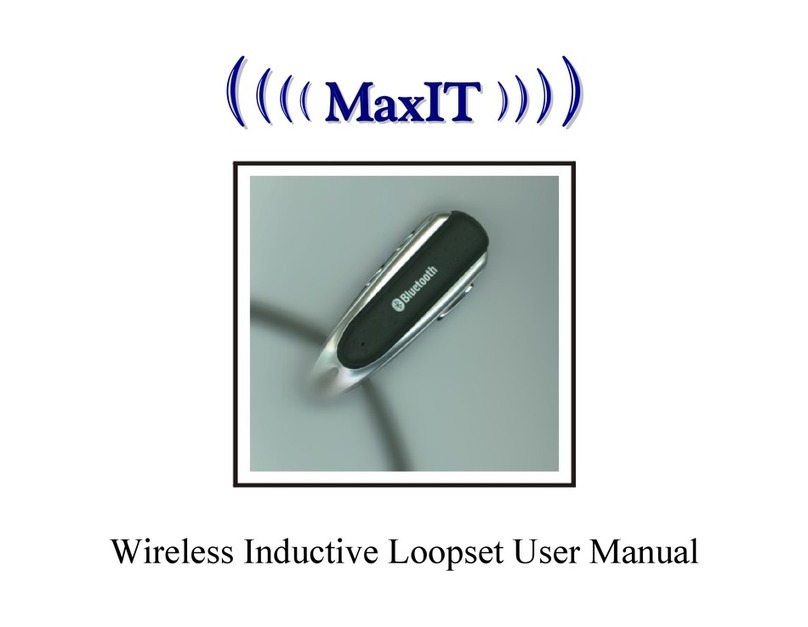 MaxIT Wireless Inductive Loopset User manual