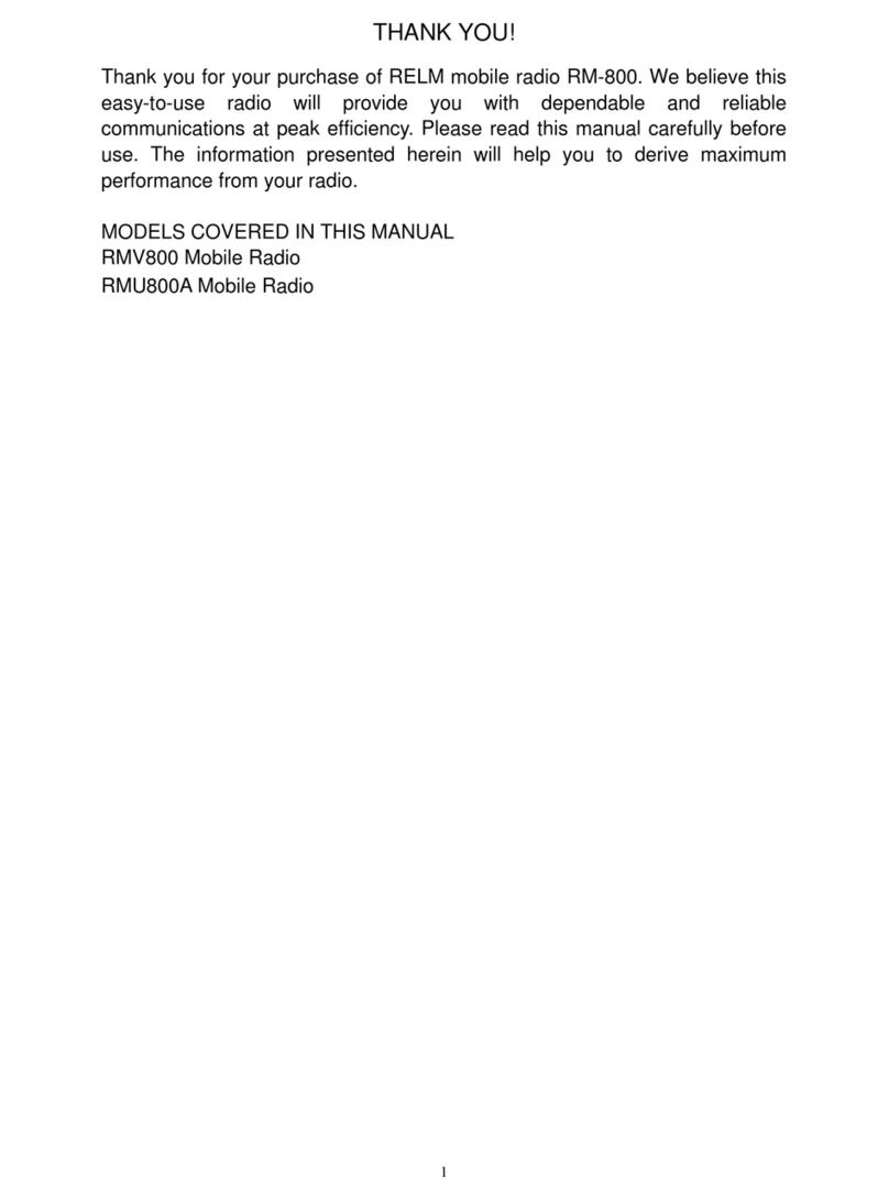 RELM RMV800 User manual