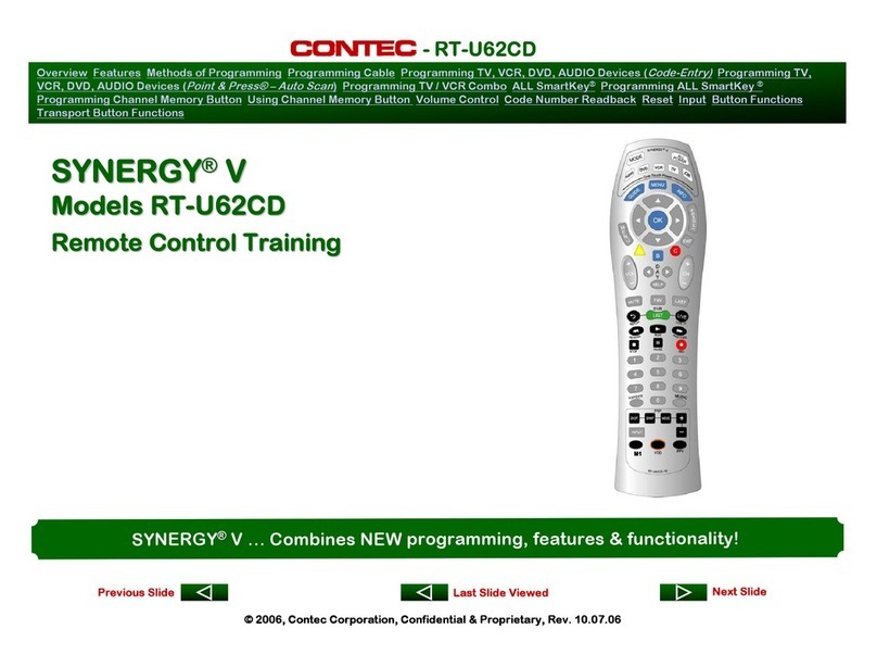 Contec DVR Remote Control RT-U62CD Setup guide