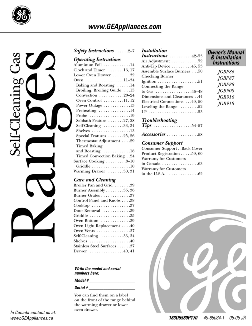 GE JGBP86 Original instructions