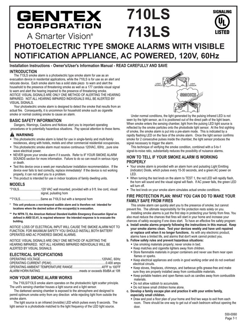 Gentex 710LS User manual