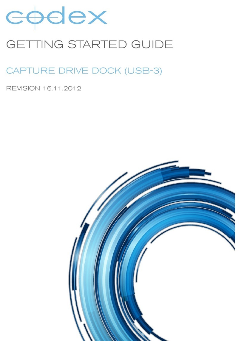 Codex CAPTURE DRIVE DOCK User manual